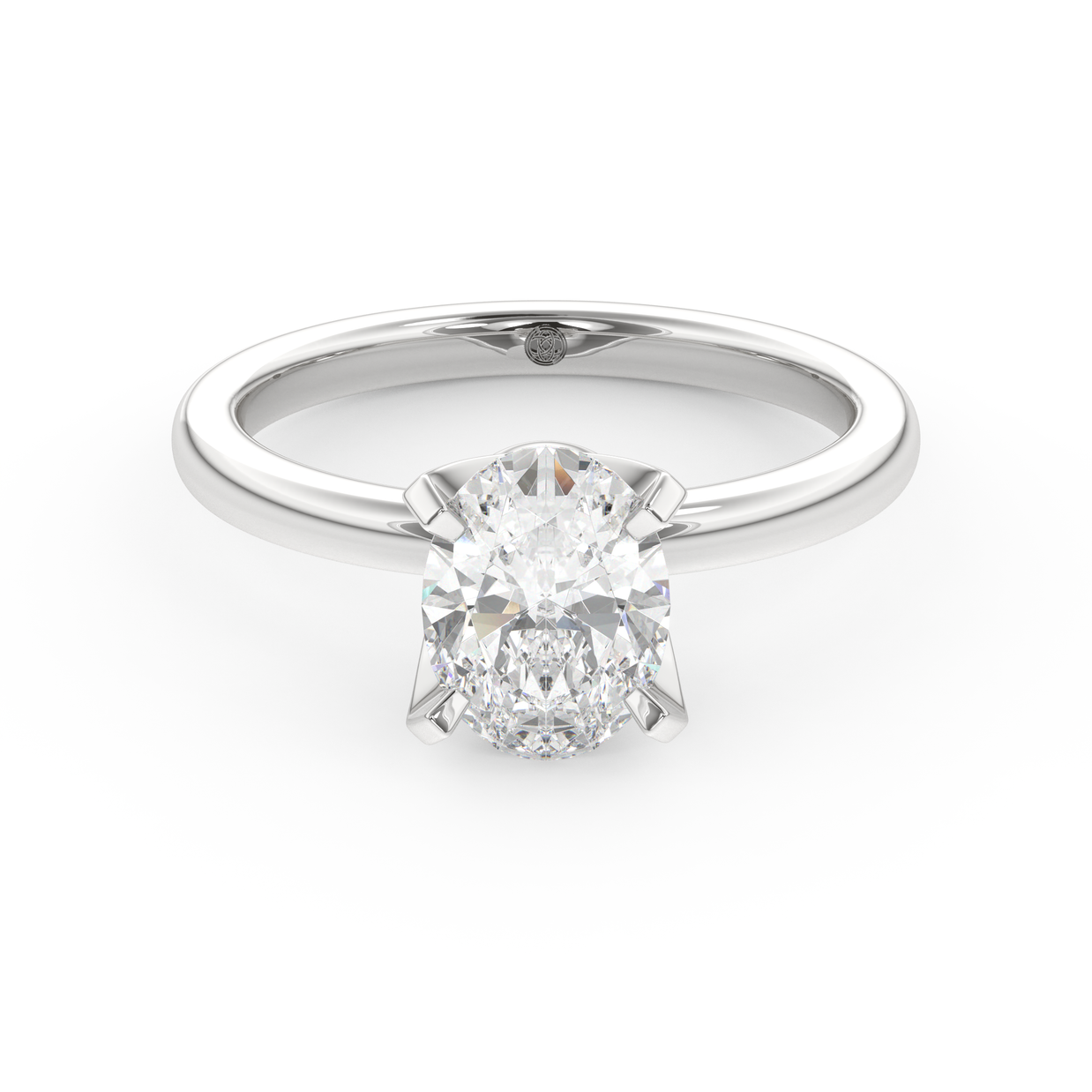 White gold - Central diamond 1.5 ct - view 2