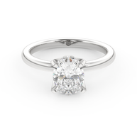 White gold - Central diamond 1.5 ct - view 2
