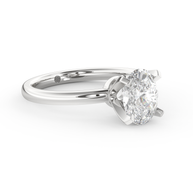 White gold - Central diamond 1.5 ct - view 3