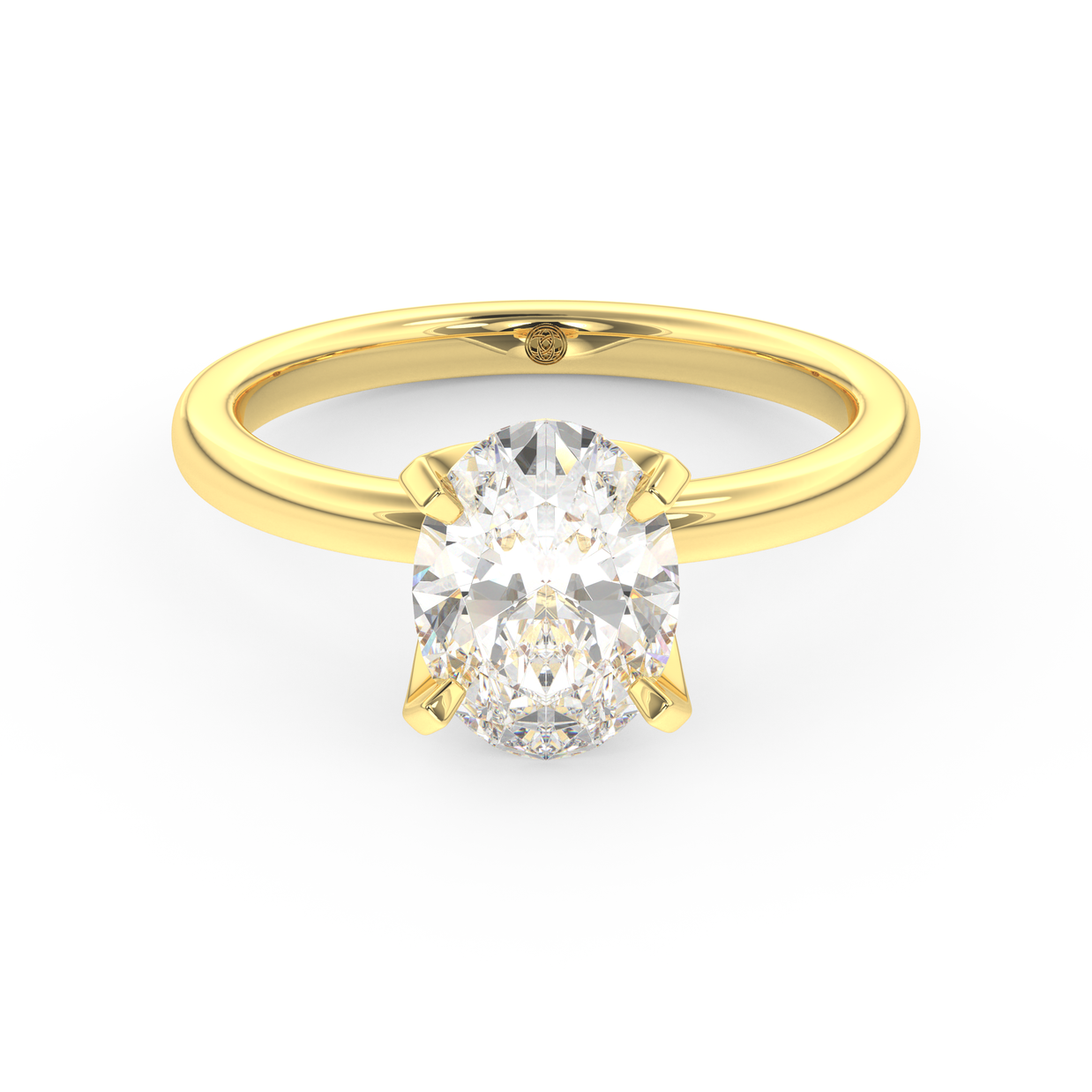 Yellow gold - Central diamond 2.0 ct - view 2