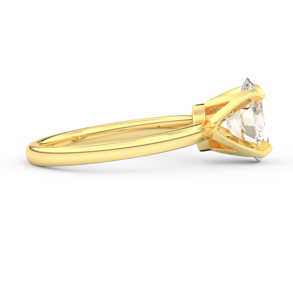 Yellow gold - Central diamond 2.0 ct - view 3