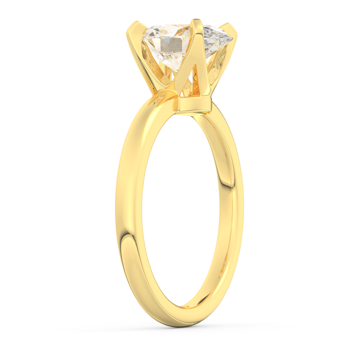 Yellow gold - Central diamond 2.0 ct - view 5
