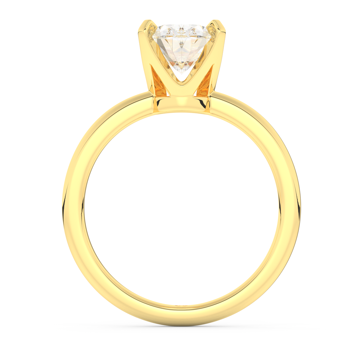 Yellow gold - Central diamond 2.0 ct - view 6