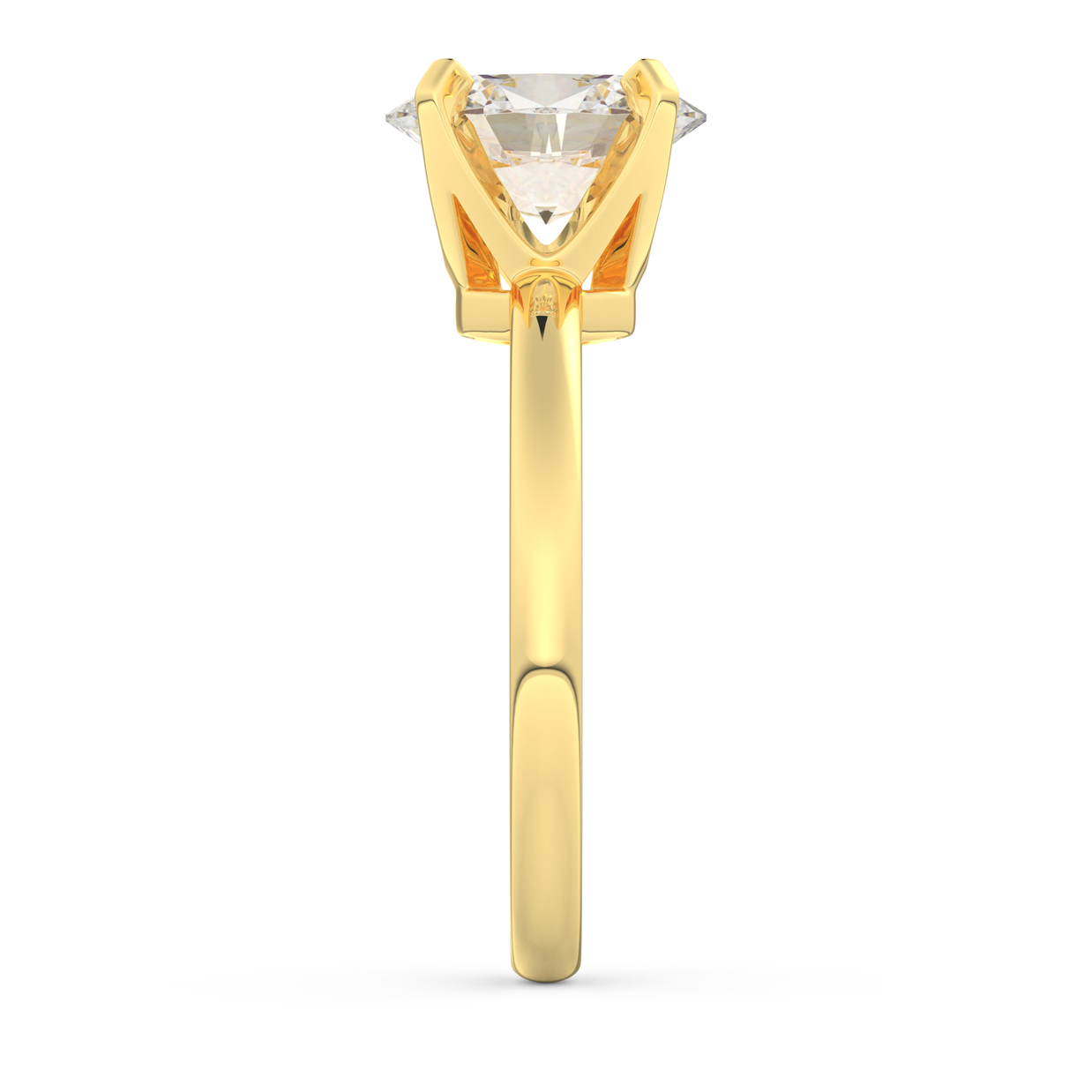 Yellow gold - Central diamond 2.0 ct - view 7