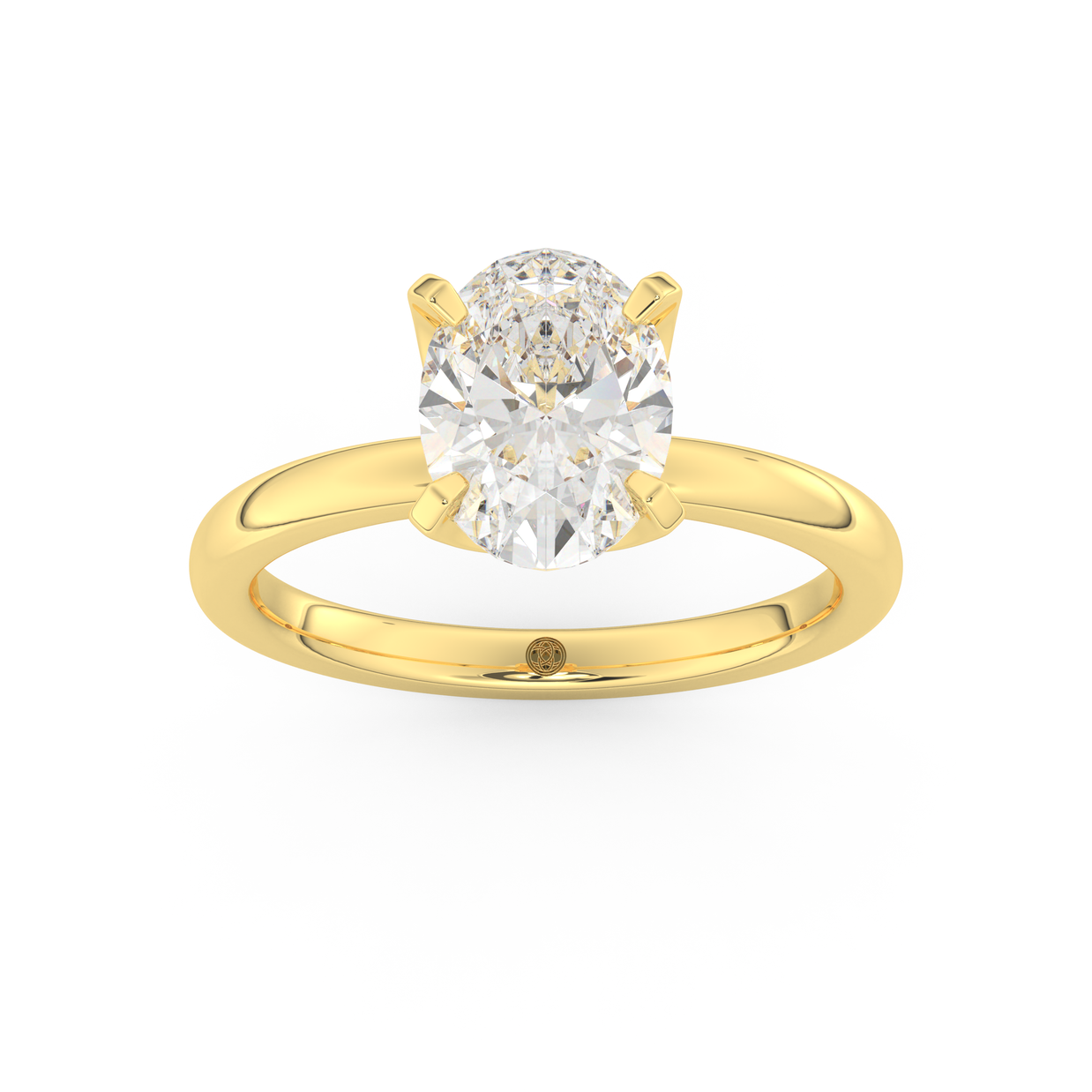 Yellow gold - Central diamond 2.0 ct - view 8