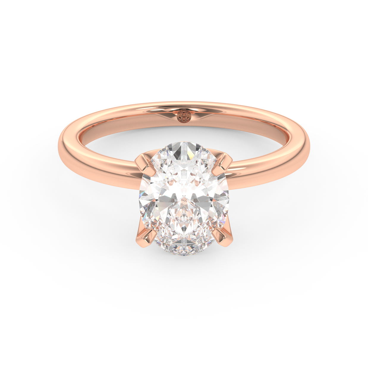 Rose gold - Central diamond 2.0 ct - view 2