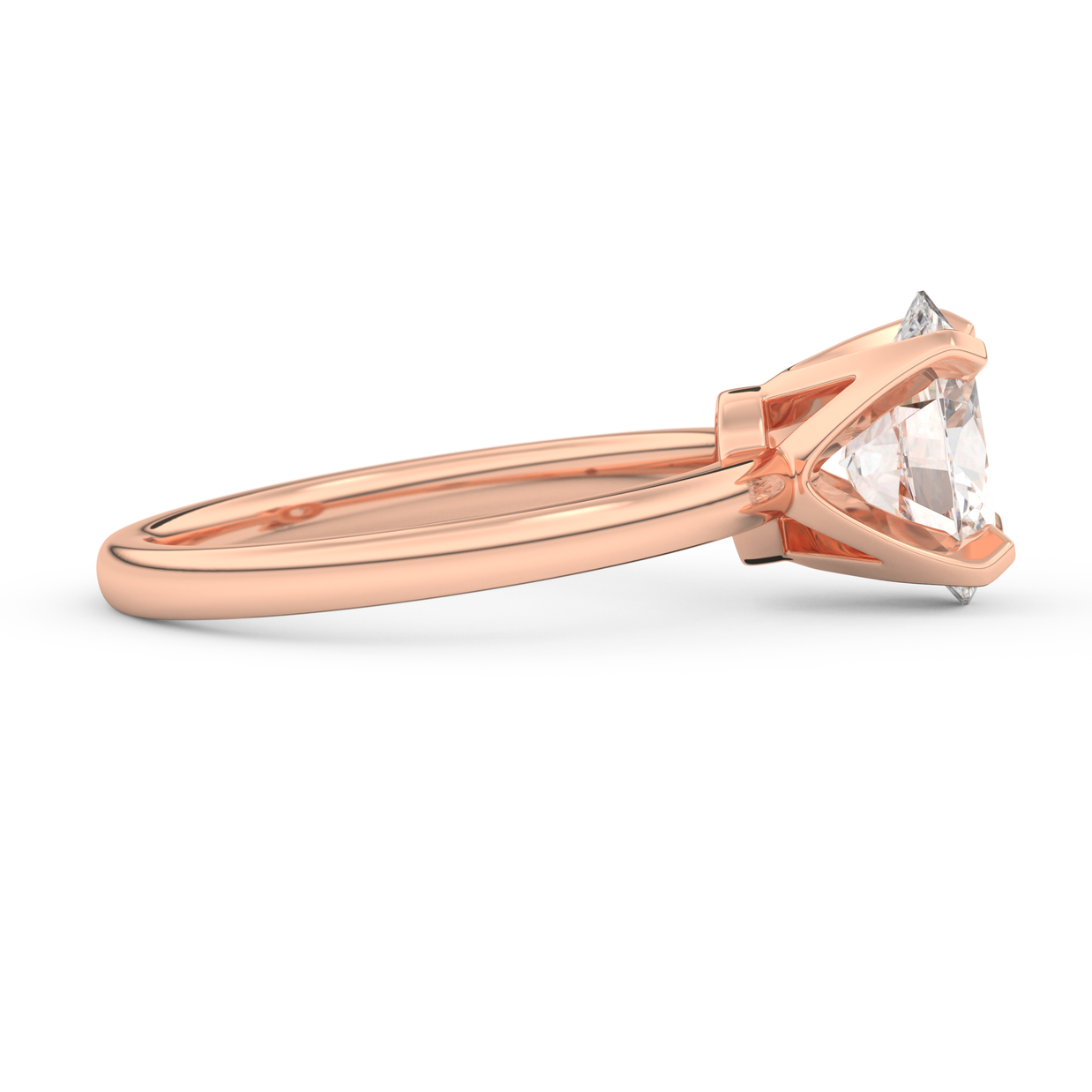 Rose gold - Central diamond 2.0 ct - view 3