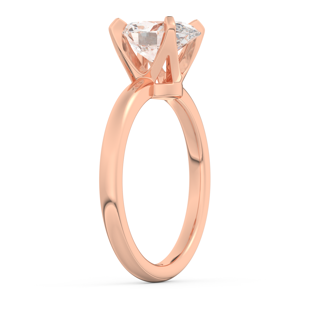 Rose gold - Central diamond 2.0 ct - view 5