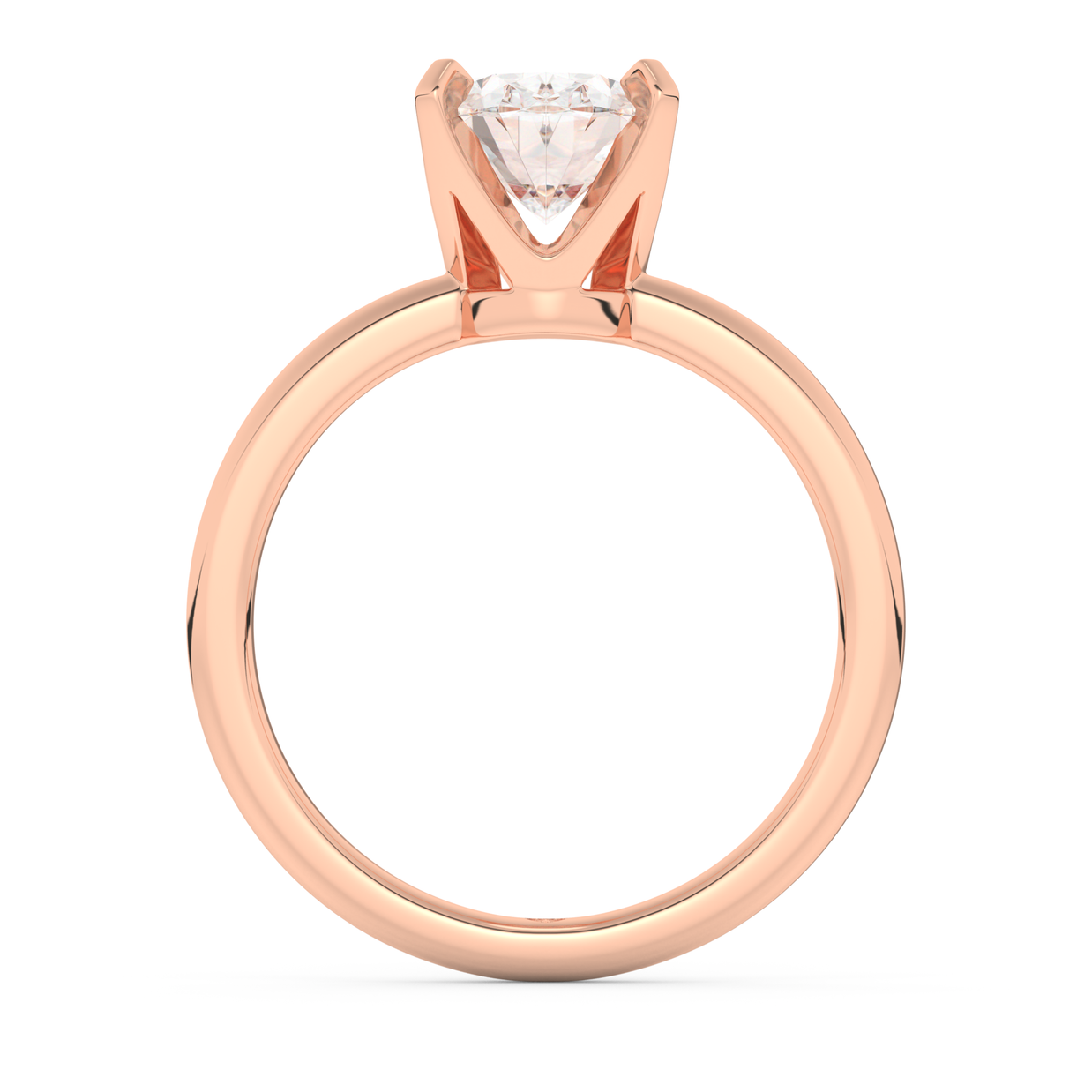Rose gold - Central diamond 2.0 ct - view 6