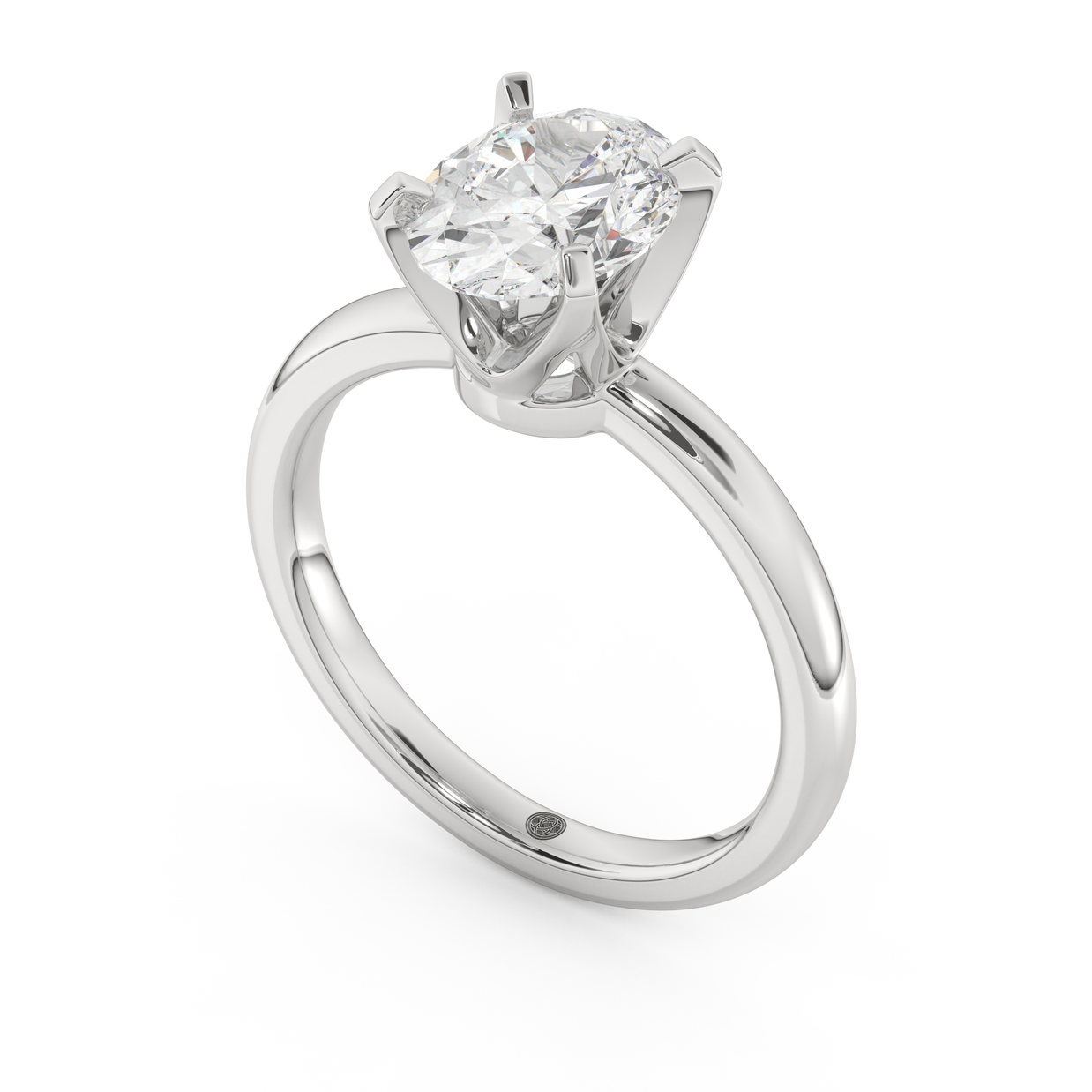 White gold - Central diamond 2.0 ct - view 1