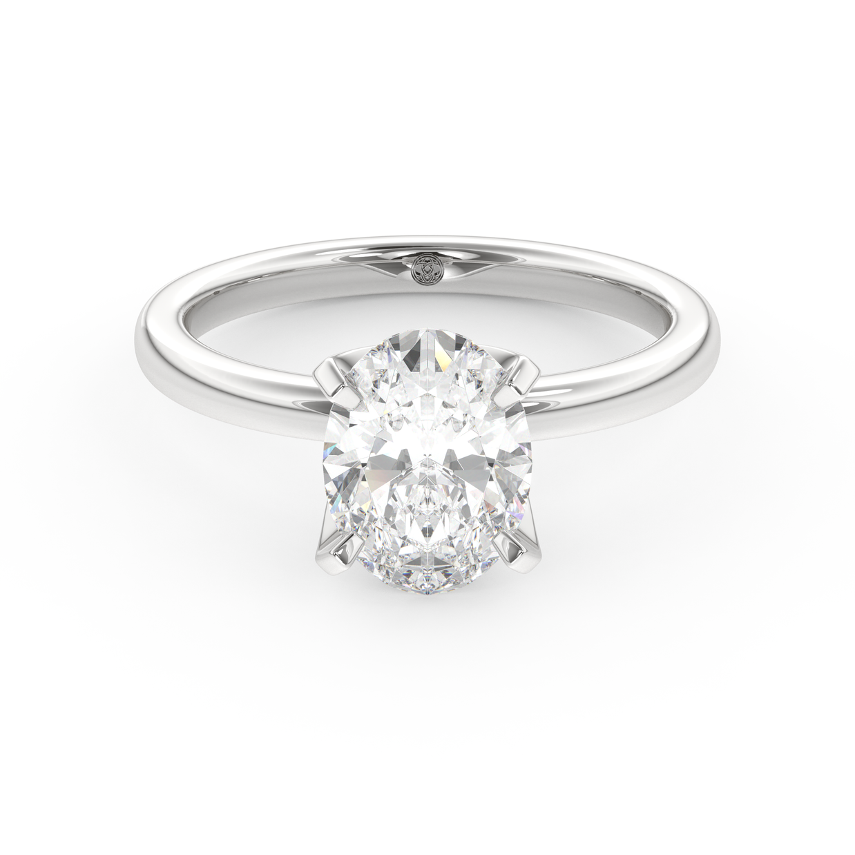 White gold - Central diamond 2.0 ct - view 2