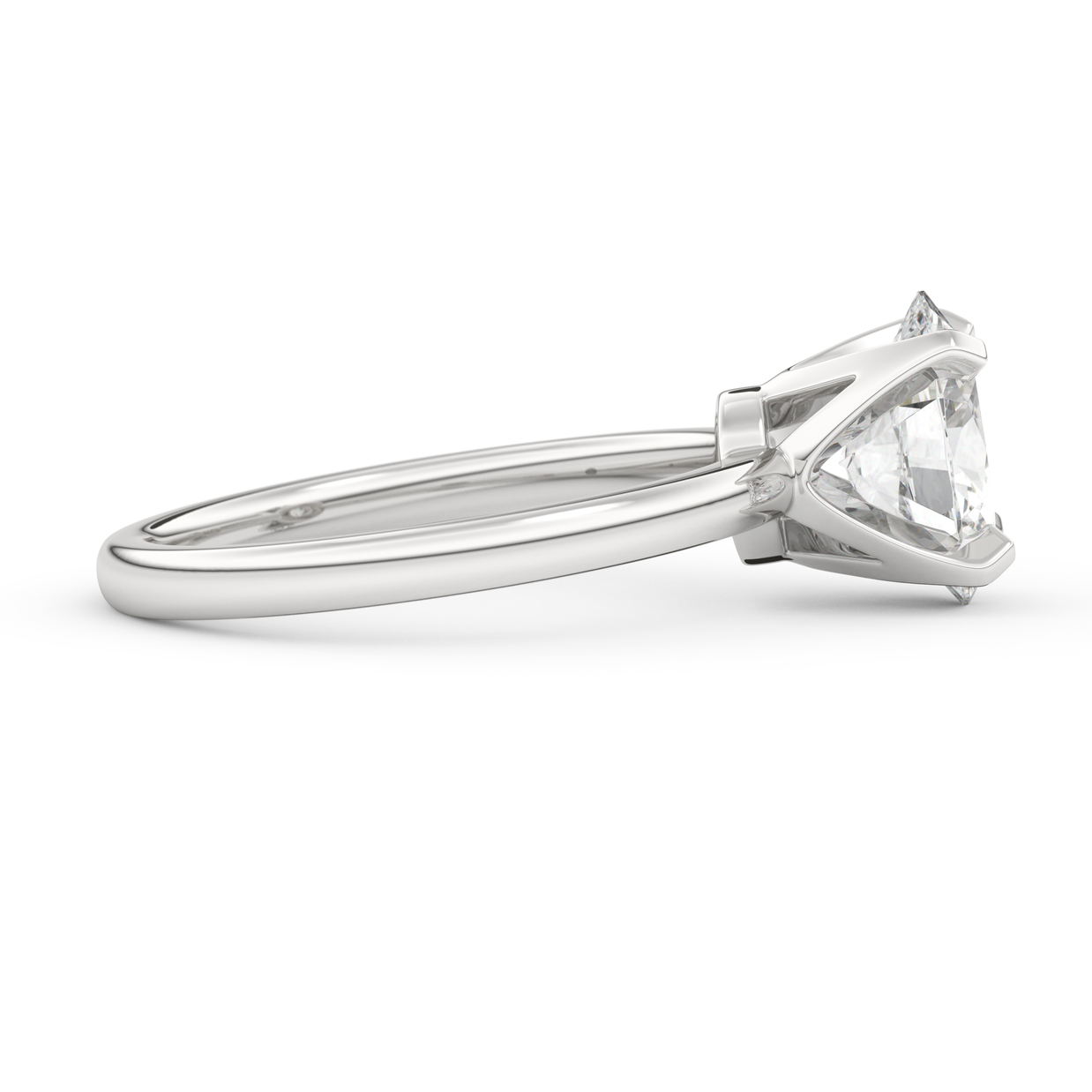 White gold - Central diamond 2.0 ct - view 3