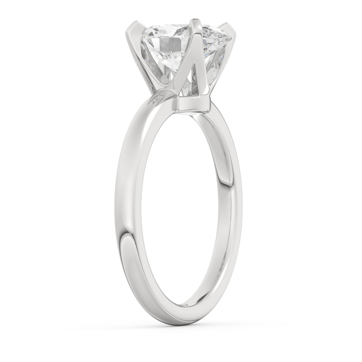 White gold - Central diamond 2.0 ct - view 5