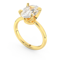 Yellow gold - Central diamond 3.0 ct - view 1