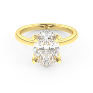 Yellow gold - Central diamond 3.0 ct - view 2