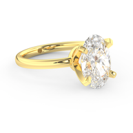 Yellow gold - Central diamond 3.0 ct - view 3