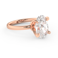 Rose gold - Central diamond 3.0 ct - view 3