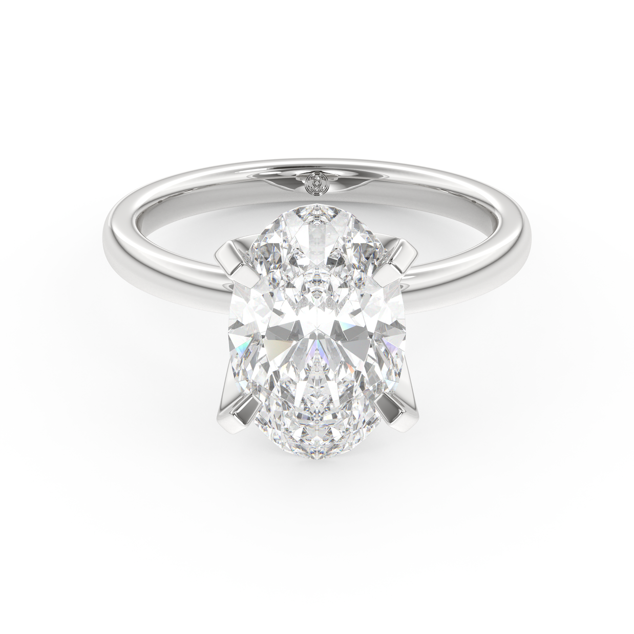 White gold - Central diamond 3.0 ct - view 2