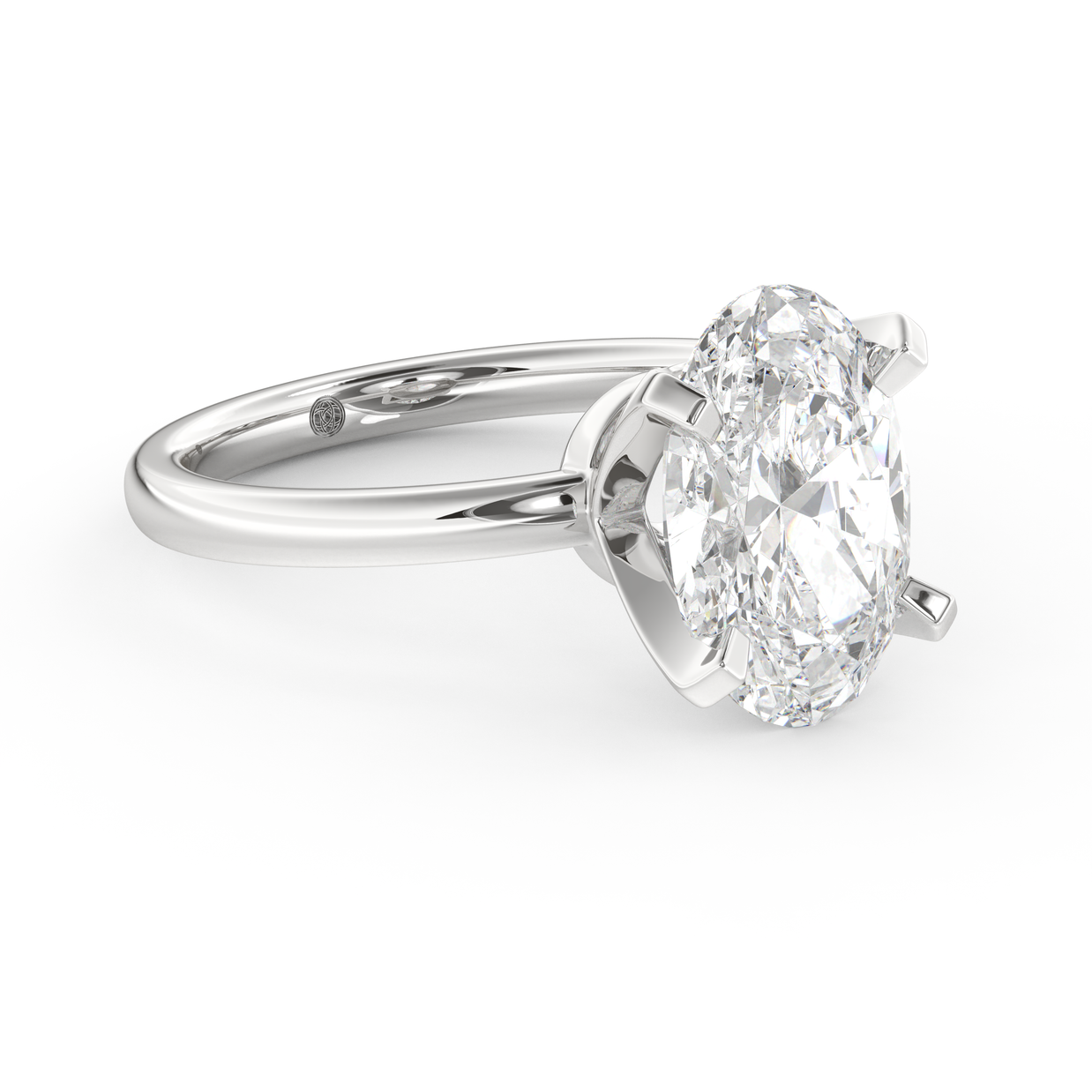 White gold - Central diamond 3.0 ct - view 3