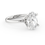 White gold - Central diamond 3.0 ct - view 3