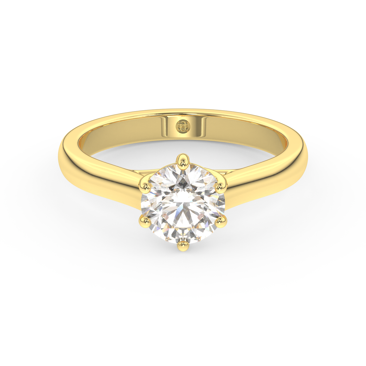 Yellow gold - Central diamond 1.0 ct - view 2