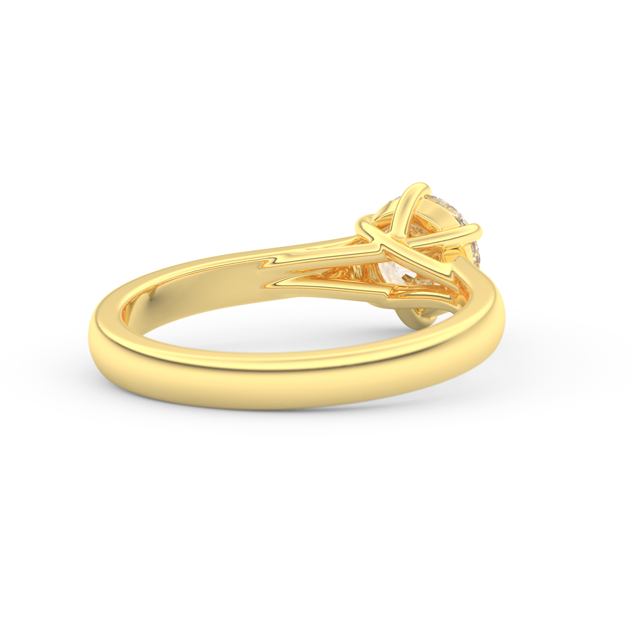 Yellow gold - Central diamond 1.0 ct - view 4