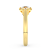 Yellow gold - Central diamond 1.0 ct - view 7