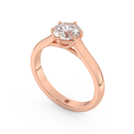 Rose gold - Central diamond 1.0 ct - view 1