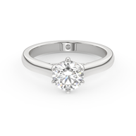 White gold - Central diamond 1.0 ct - view 2