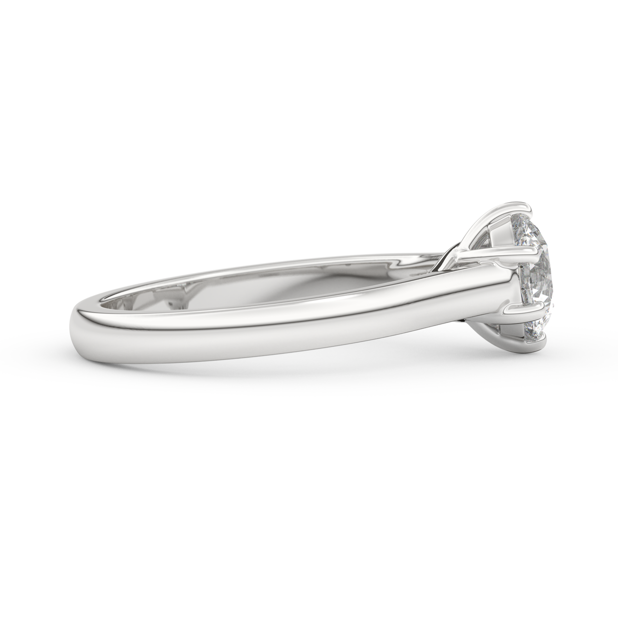 White gold - Central diamond 1.0 ct - view 3