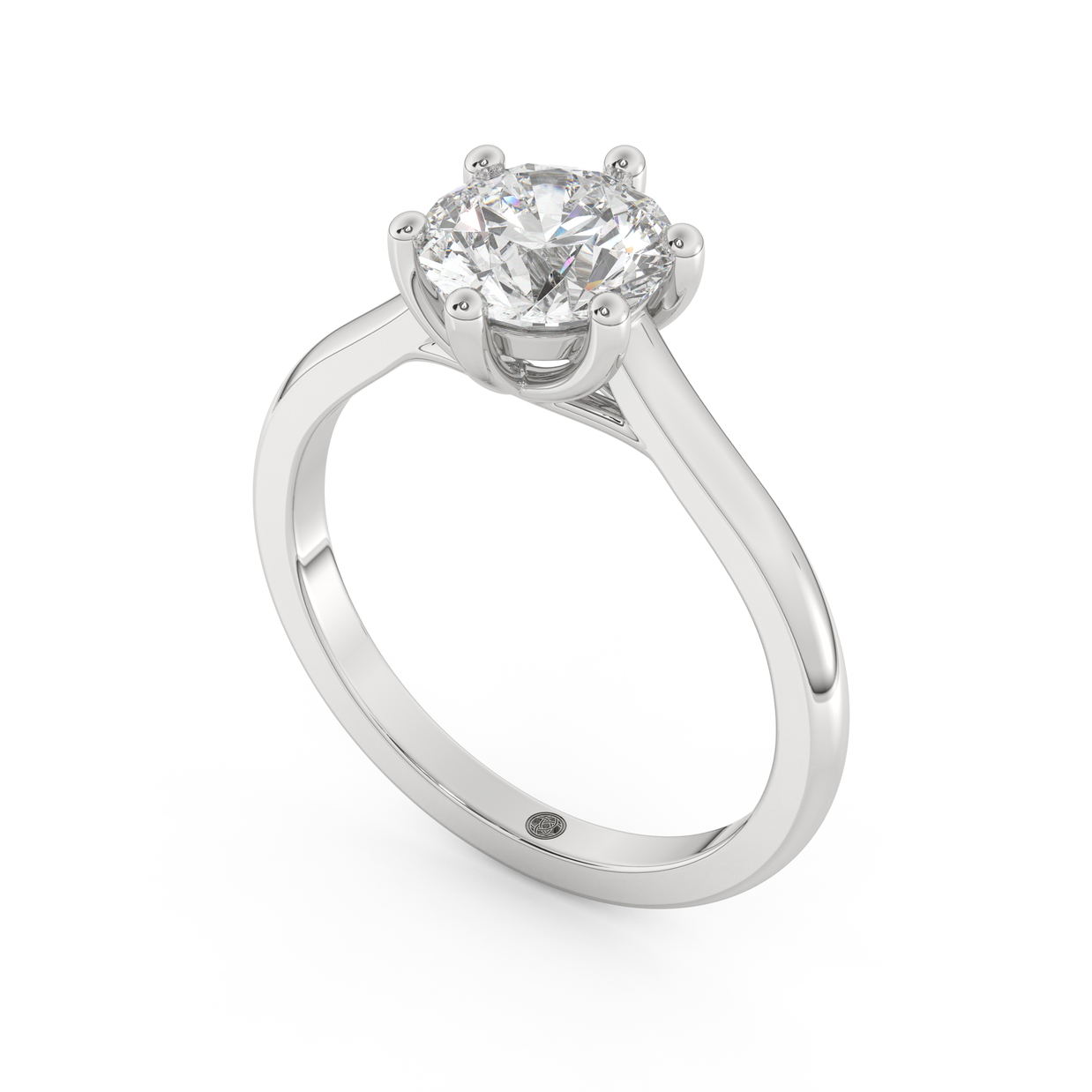 White gold - Central diamond 1.5 ct - view 1