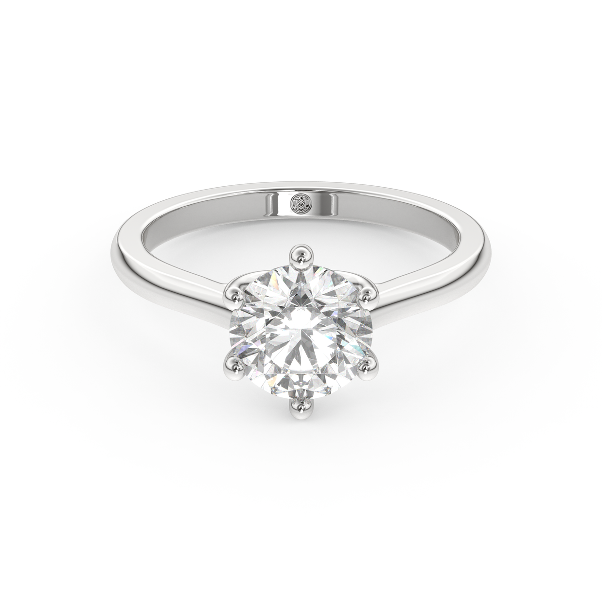 White gold - Central diamond 1.5 ct - view 2