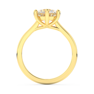 Yellow gold - Central diamond 2.0 ct - view 6