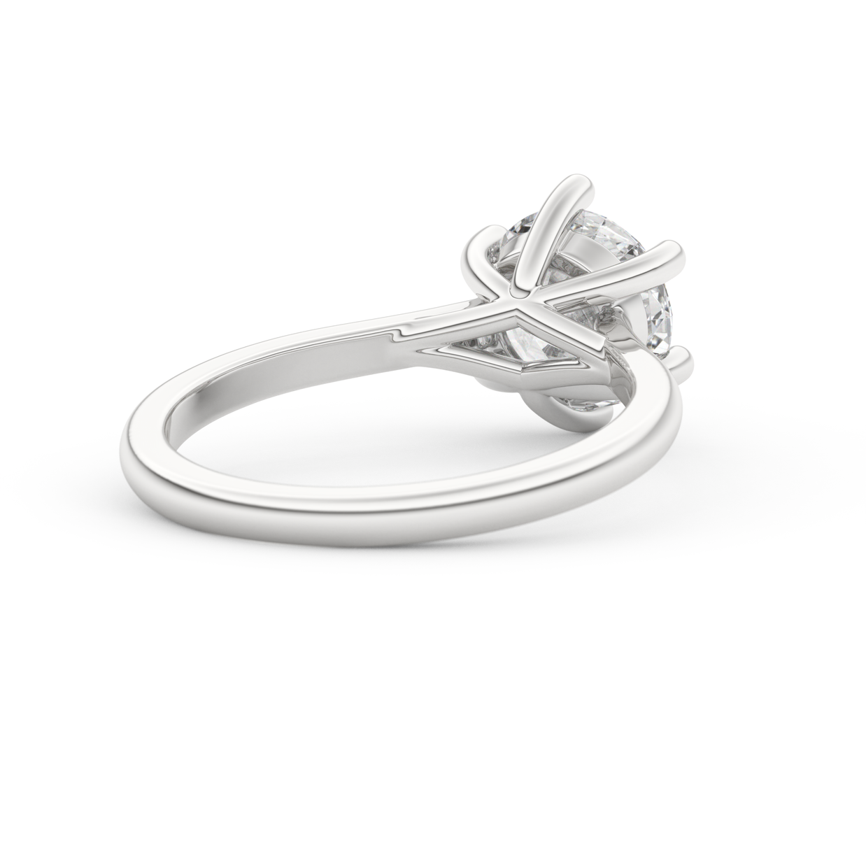 White gold - Central diamond 2.0 ct - view 4