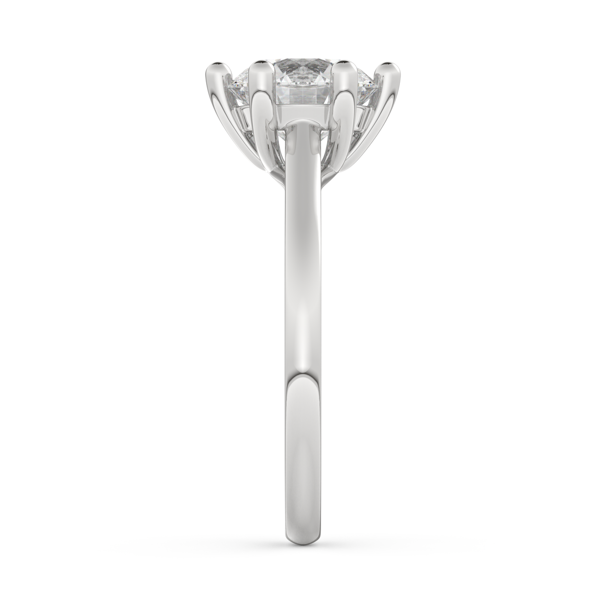 White gold - Central diamond 2.0 ct - view 7
