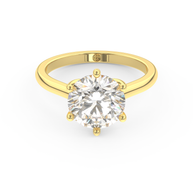 Yellow gold - Central diamond 3.0 ct - view 2