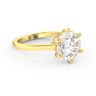 Yellow gold - Central diamond 3.0 ct - view 3
