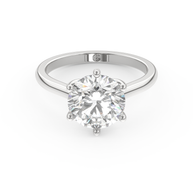 White gold - Central diamond 3.0 ct - view 2