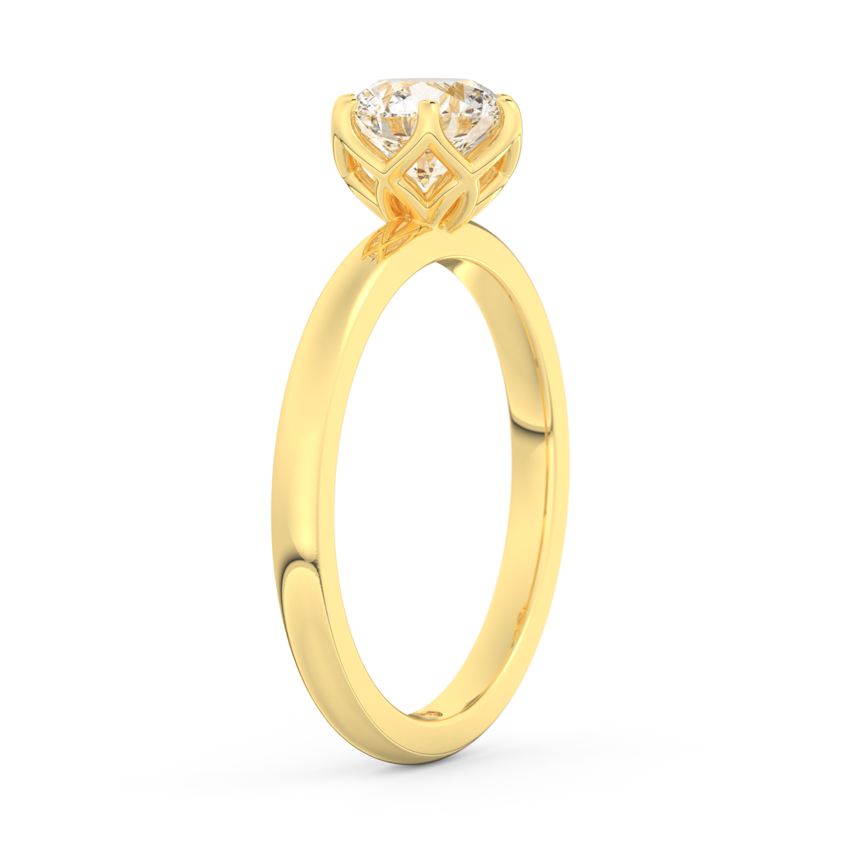 Yellow gold - Central diamond 1.0 ct - view 5