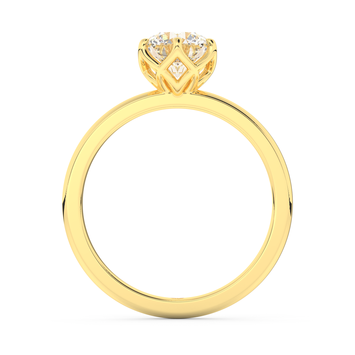 Yellow gold - Central diamond 1.0 ct - view 6