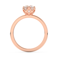 Rose gold - Central diamond 1.0 ct - view 6