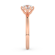 Rose gold - Central diamond 1.0 ct - view 7
