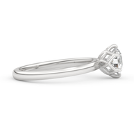 White gold - Central diamond 1.0 ct - view 3