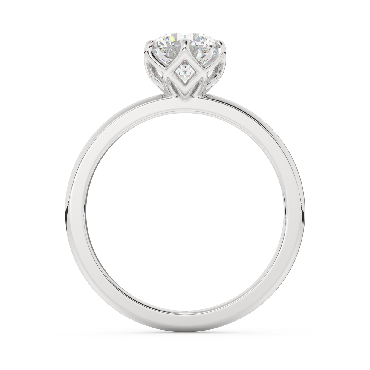 White gold - Central diamond 1.0 ct - view 6