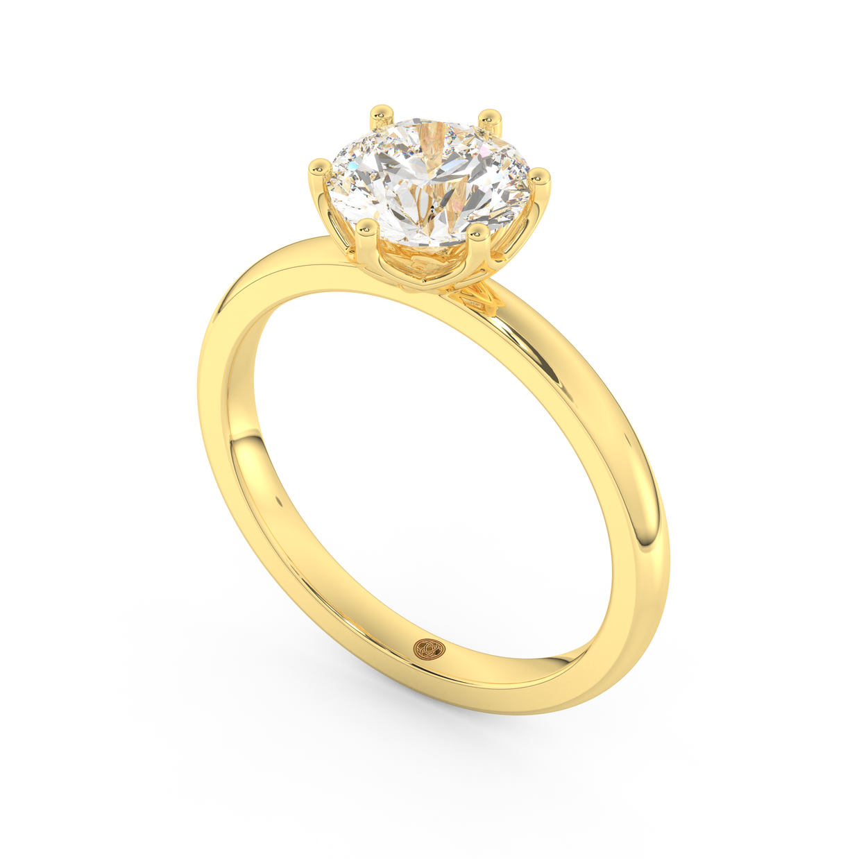 Yellow gold - Central diamond 1.5 ct - view 1
