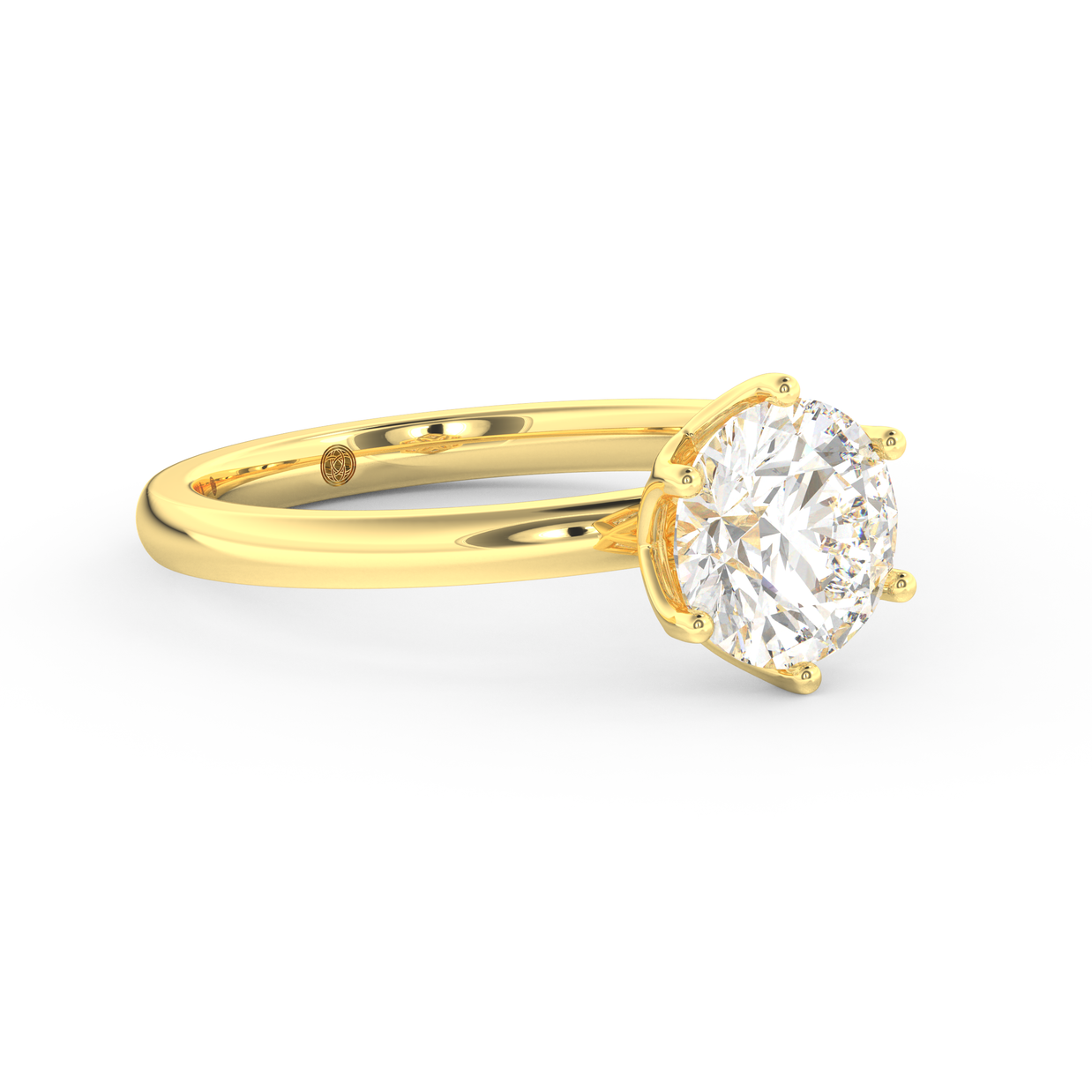 Yellow gold - Central diamond 1.5 ct - view 3