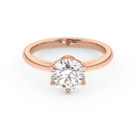 Rose gold - Central diamond 1.5 ct - view 2