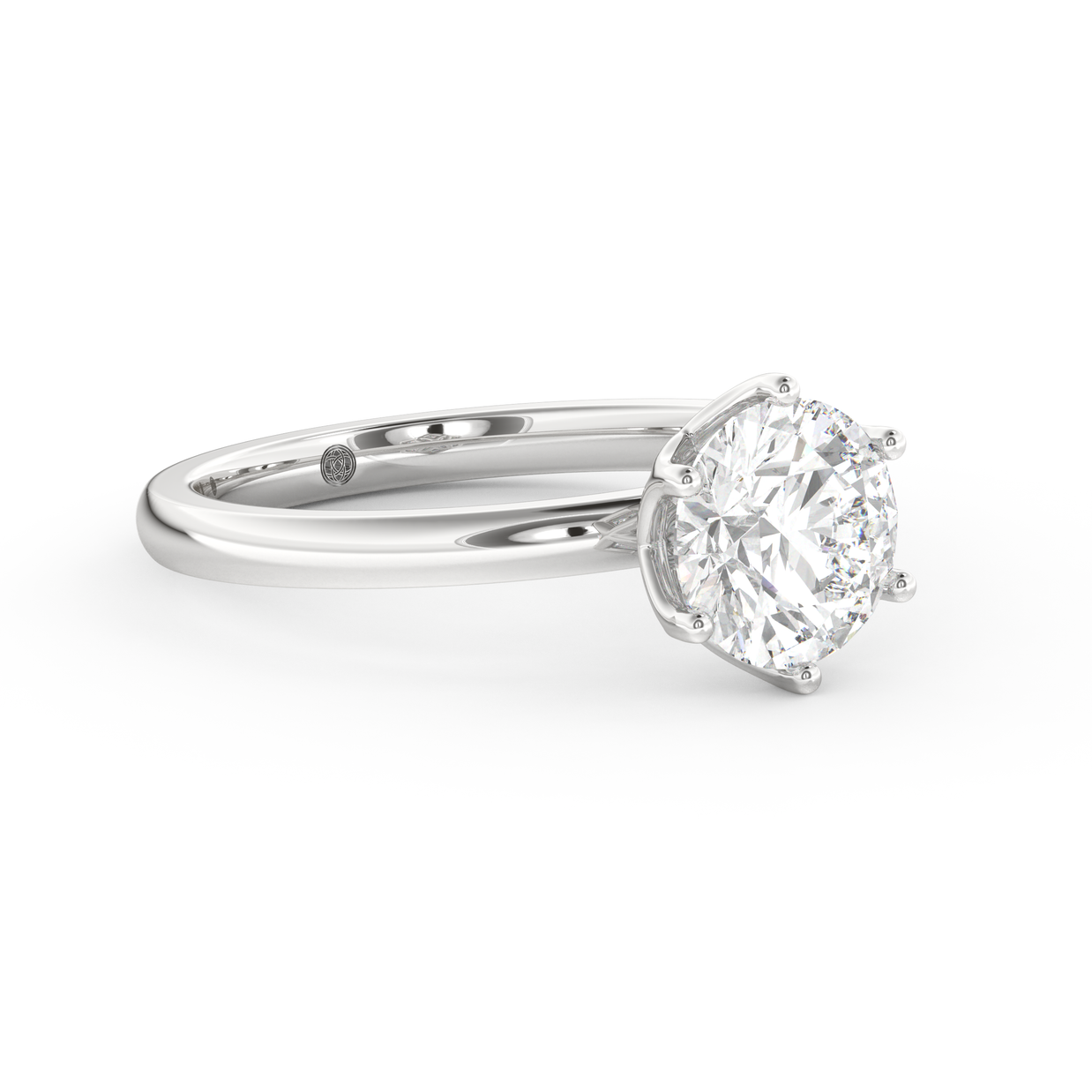 White gold - Central diamond 1.5 ct - view 3