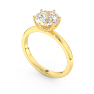 Yellow gold - Central diamond 2.0 ct - view 1