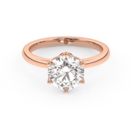 Rose gold - Central diamond 2.0 ct - view 2